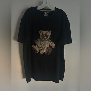 Screenshot Men’s T-Shirt 3XL Hip Hop Bling 3D Bear Gold Chain Urban Streetwear